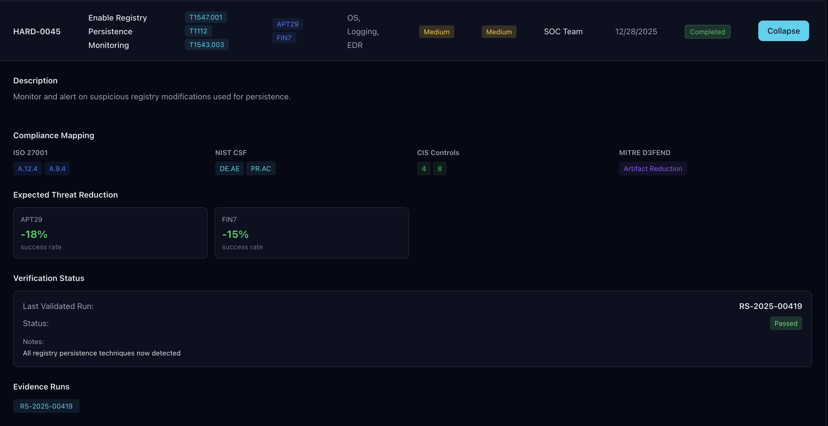Hardening Control Deep-Dive Example